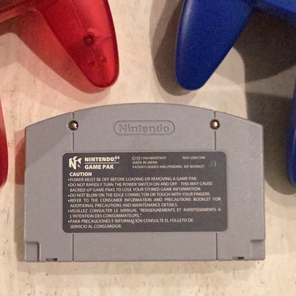 Nintendo 64 Console & 2 Controllers & Mario Kart N64 Game Authentic Original OEM - Picture 4 of 16